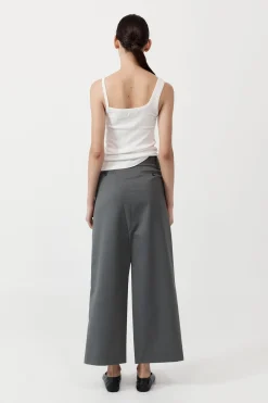 Skirts*St. Agni Deconstructed Waist Maxi Skirt - Pewter Grey