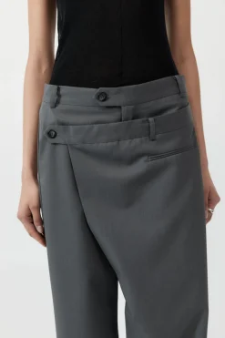Pants*St. Agni Deconstructed Waist Pants - Pewter Grey