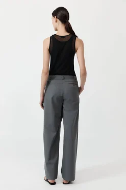 Pants*St. Agni Deconstructed Waist Pants - Pewter Grey