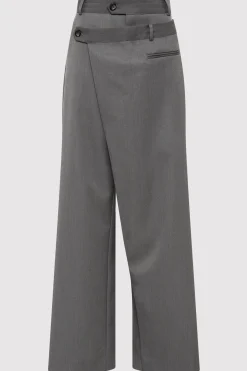 Pants*St. Agni Deconstructed Waist Pants - Pewter Grey