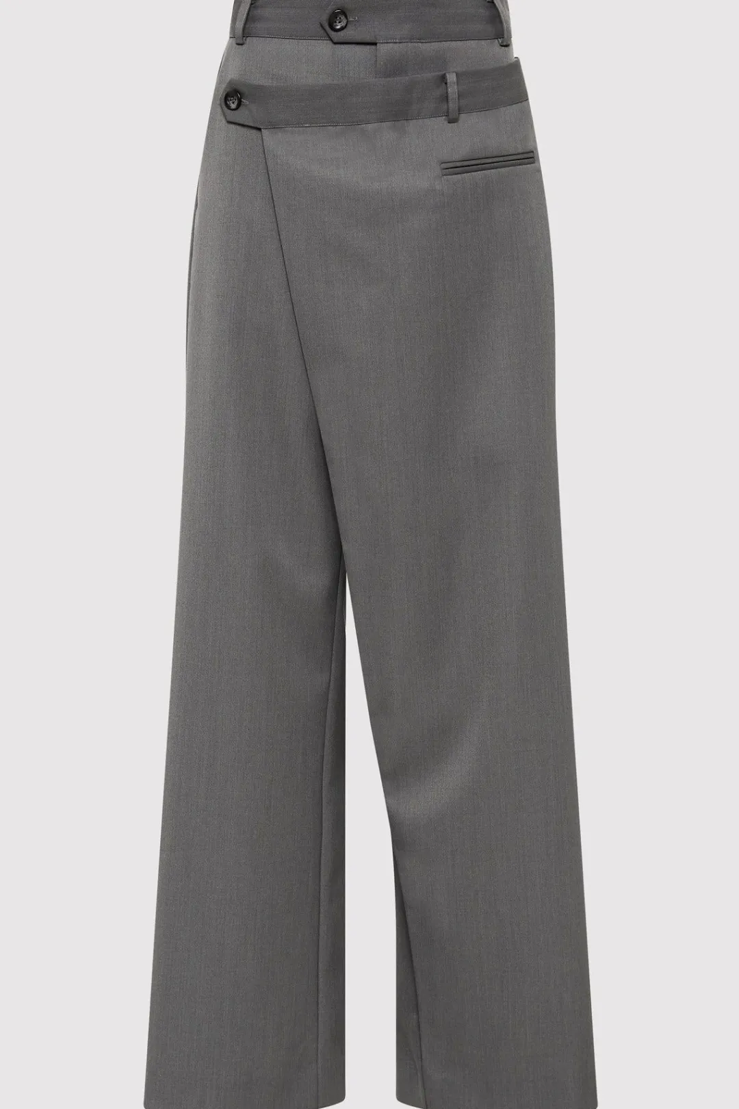 Pants*St. Agni Deconstructed Waist Pants - Pewter Grey