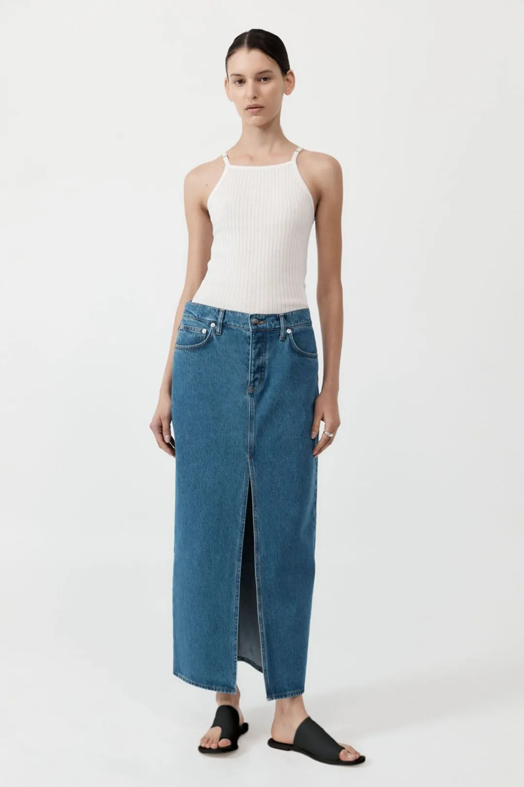 Denim*St. Agni Denim Maxi Skirt - Denim Blue
