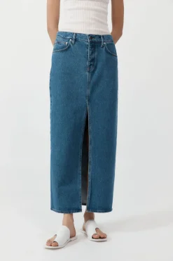 Denim*St. Agni Denim Maxi Skirt - Denim Blue
