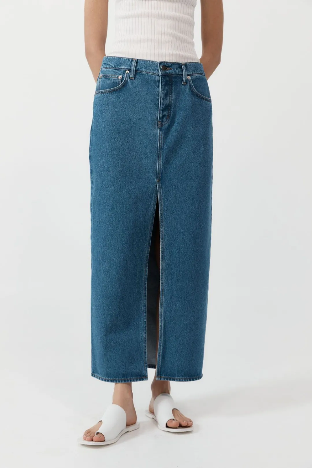 Denim*St. Agni Denim Maxi Skirt - Denim Blue