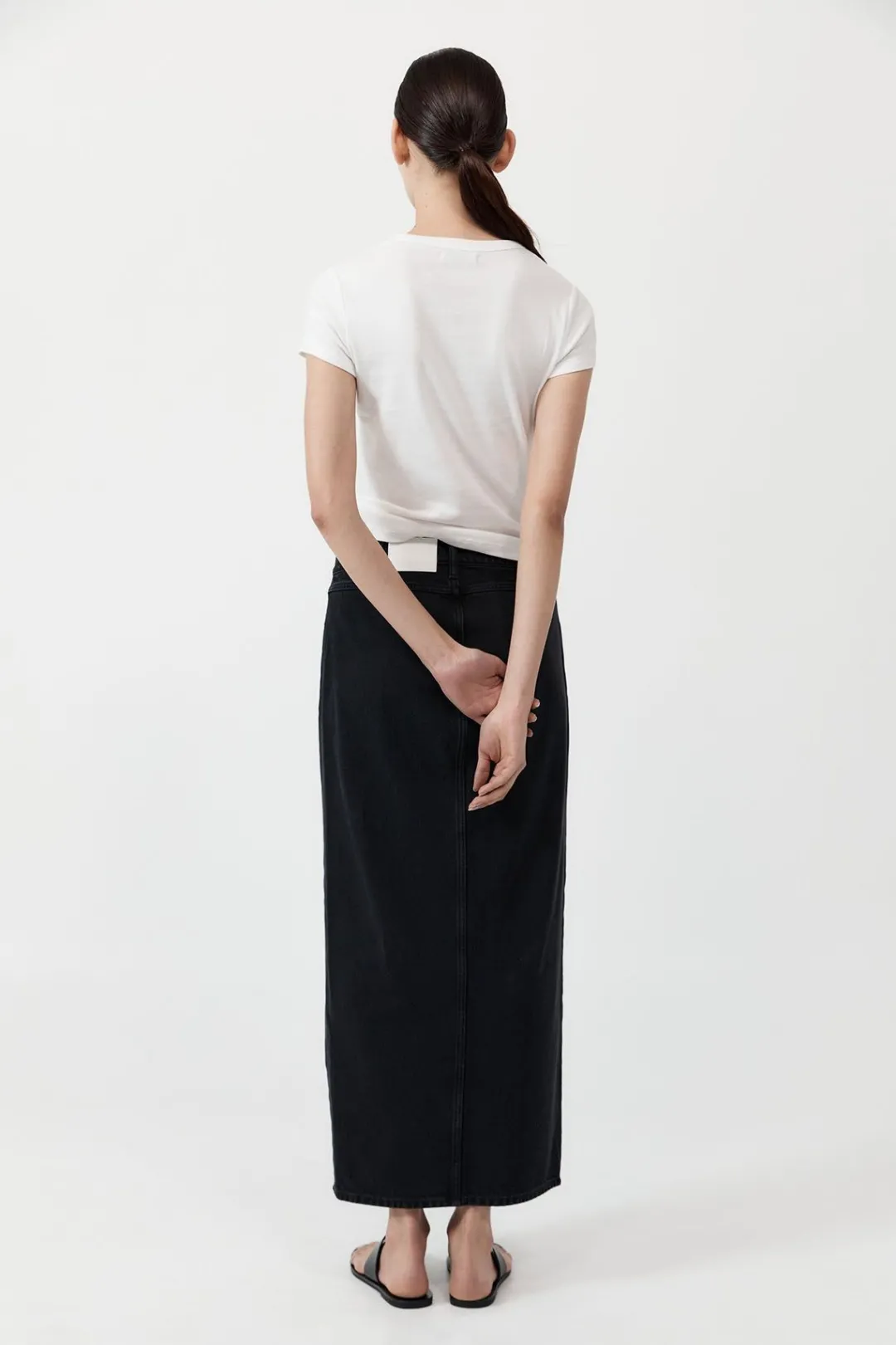 Denim*St. Agni Denim Maxi Skirt - Washed Black
