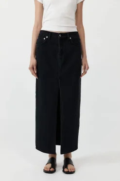 Denim*St. Agni Denim Maxi Skirt - Washed Black