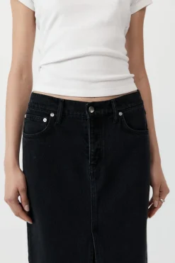 Denim*St. Agni Denim Maxi Skirt - Washed Black