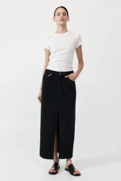 Skirts*St. Agni Denim Maxi Skirt - Washed Black