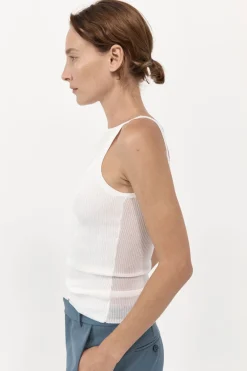 Basics*St. Agni Double Layer Knit Singlet - White