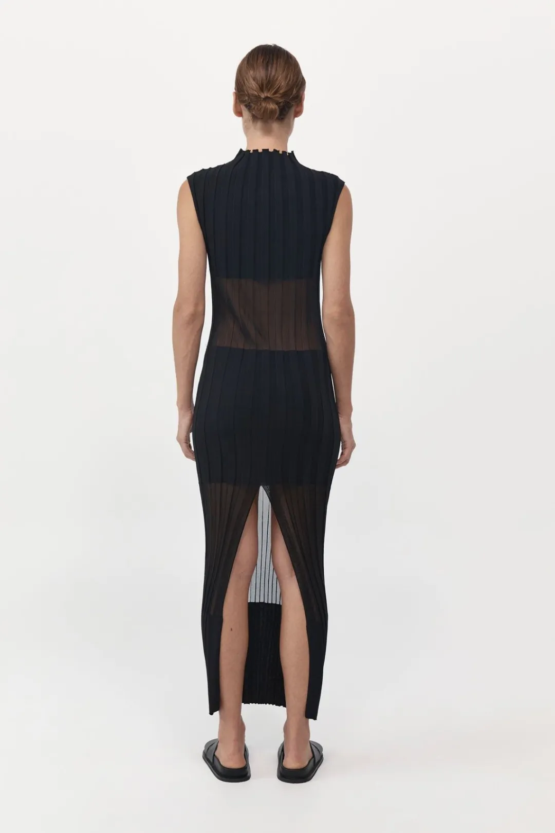 Knitwear*St. Agni Fine Pleat Knit Dress - Black