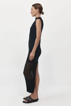 Dresses*St. Agni Fine Pleat Knit Dress - Black