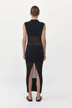Dresses*St. Agni Fine Pleat Knit Dress - Black