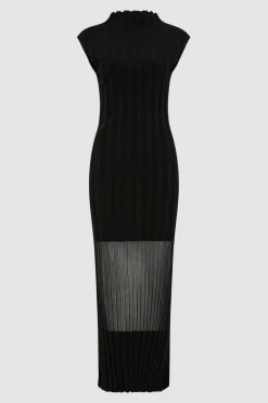 Dresses*St. Agni Fine Pleat Knit Dress - Black