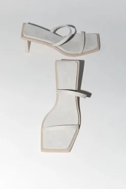 Heels*St. Agni Fine Strap Heel - Cool White