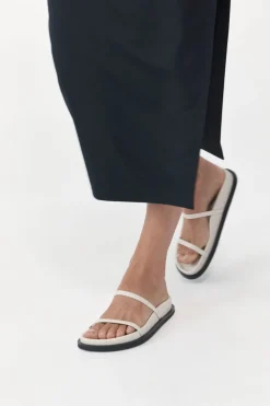 Slides*St. Agni Fine Strap Slide - Cool White
