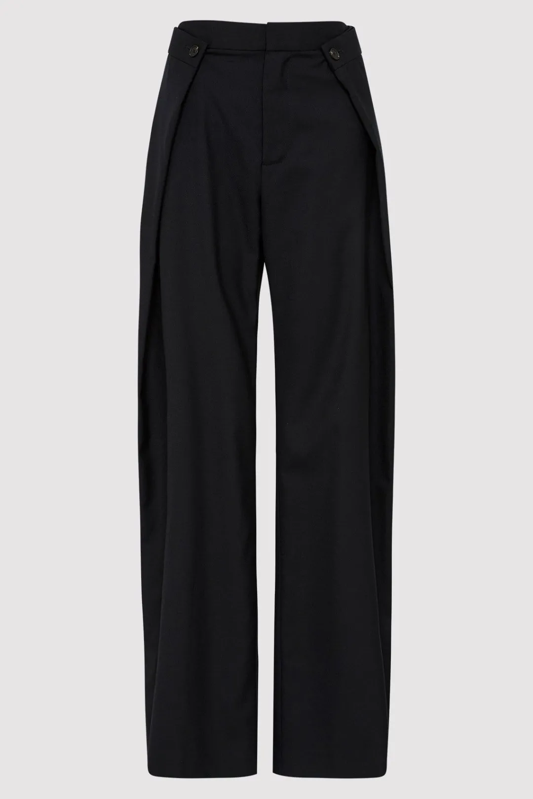 Pants*St. Agni Fold Detail Trousers - Black