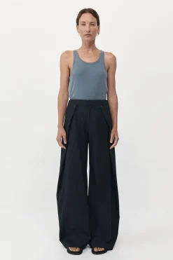 Tailoring*St. Agni Fold Detail Trousers - Black