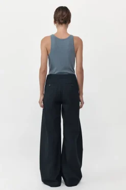 Tailoring*St. Agni Fold Detail Trousers - Black