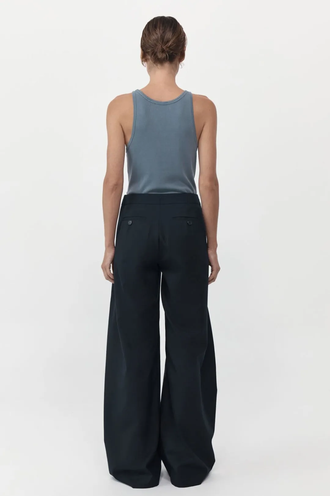 Tailoring*St. Agni Fold Detail Trousers - Black