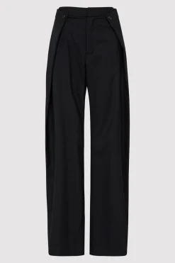 Tailoring*St. Agni Fold Detail Trousers - Black