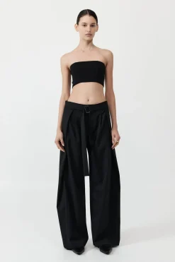 Pants*St. Agni Fold Trousers - Black