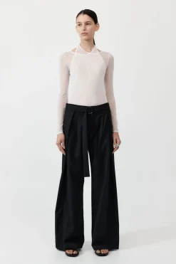 Pants*St. Agni Fold Trousers - Black