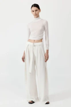 Tailoring*St. Agni Fold Trousers - Off White