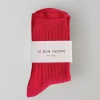 Socks*St. Agni Her Socks - Classic Red - By Le Bon