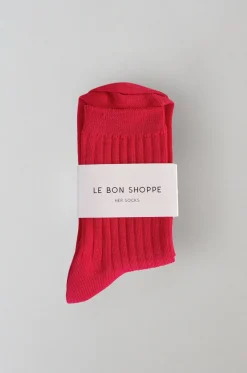Socks*St. Agni Her Socks - Classic Red - By Le Bon