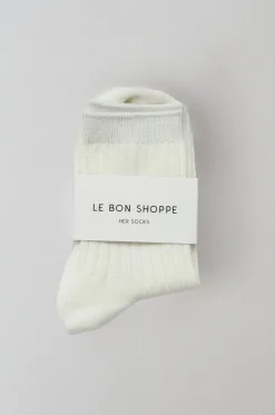 Socks*St. Agni Her Socks - White - By Le Bon