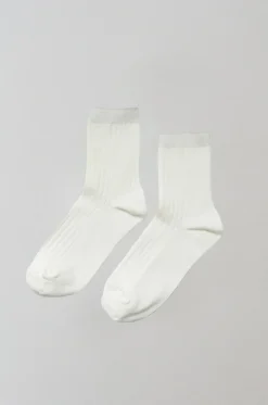 Socks*St. Agni Her Socks - White - By Le Bon