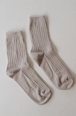 Socks*St. Agni Her Socks By Le Bon - Stone