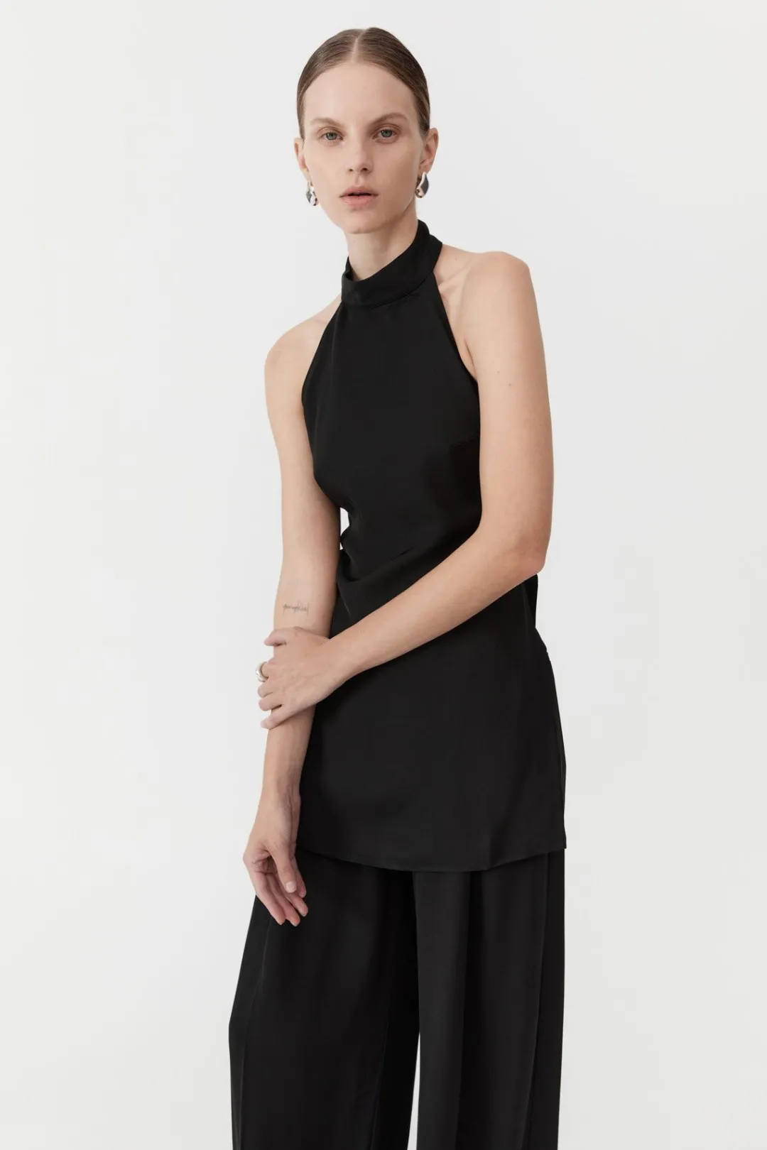 Tops*St. Agni High Neck Tunic - Black