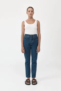 Pants*St. Agni High Waist Crop Straight Jeans - Indigo