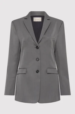 Tailoring*St. Agni Homme Belted Blazer - Pewter Grey