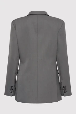 Tailoring*St. Agni Homme Belted Blazer - Pewter Grey