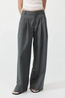 Unisex*St. Agni Homme Pleat Pants - Pewter Grey