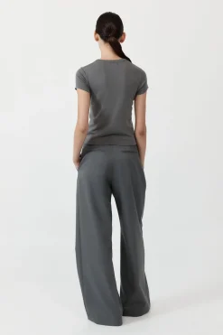 Unisex*St. Agni Homme Pleat Pants - Pewter Grey