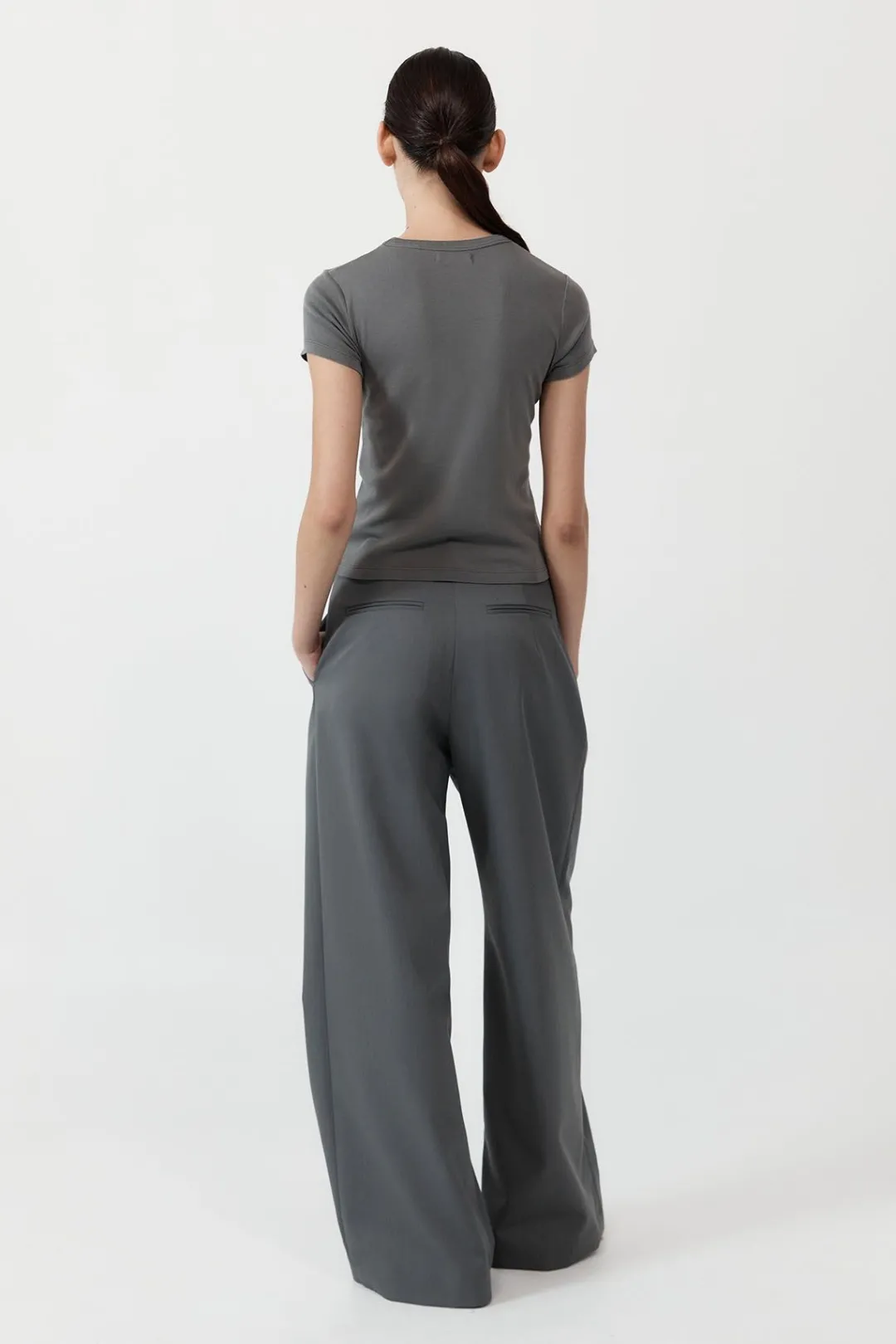 Unisex*St. Agni Homme Pleat Pants - Pewter Grey