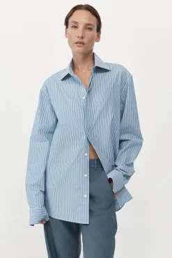 Tops*St. Agni Homme Shirt - Blue Stripe