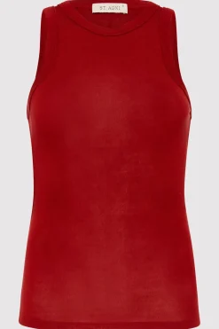 Tops*St. Agni Jersey Tank - Rouge