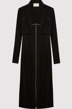 Jackets*St. Agni Layered Summer Trench - Black
