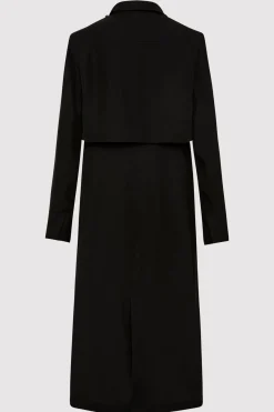 Jackets*St. Agni Layered Summer Trench - Black