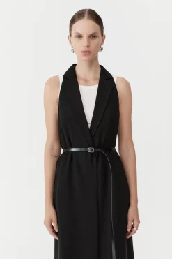 Tailoring*St. Agni Layered Summer Trench - Black