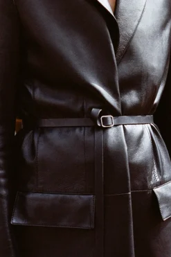 Jackets*St. Agni Leather Blazer - Black