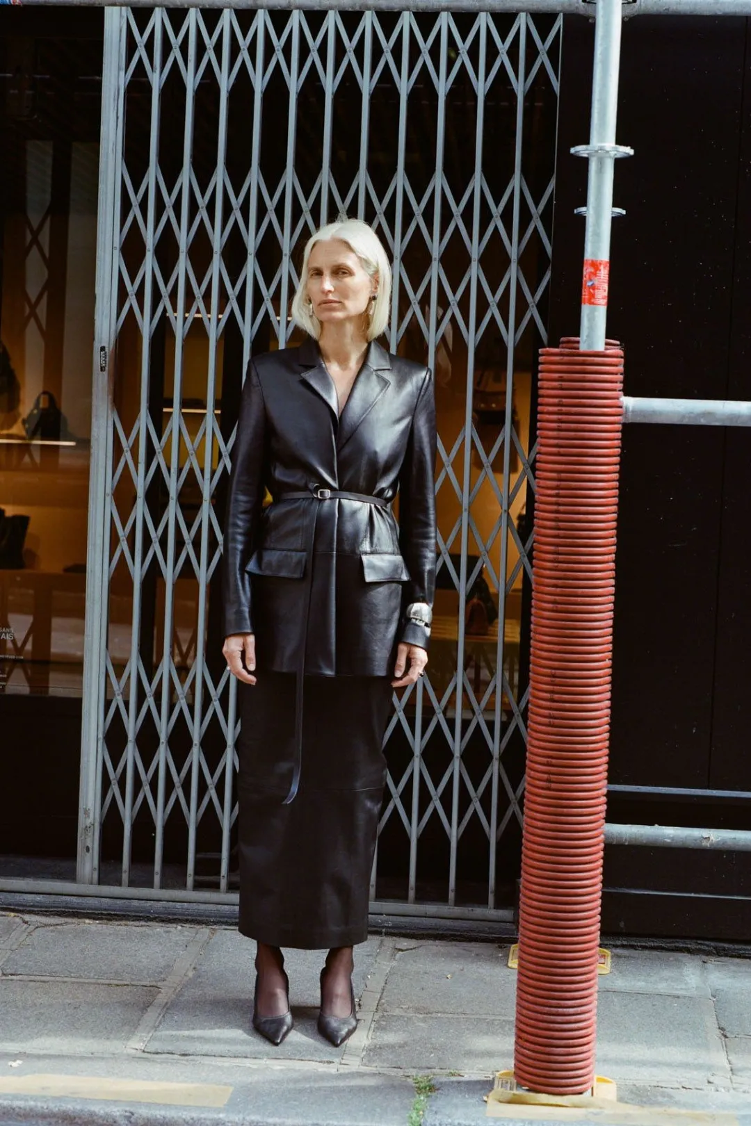 Skirts*St. Agni Leather Column Skirt - Black