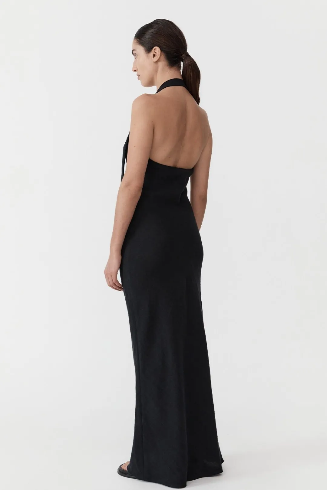Dresses*St. Agni Linen Bias Maxi Dress - Black