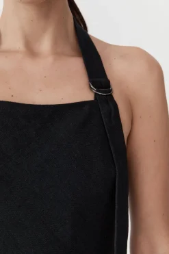 Dresses*St. Agni Linen Bias Maxi Dress - Black