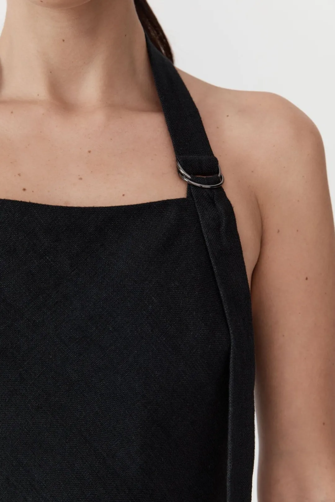 Dresses*St. Agni Linen Bias Maxi Dress - Black
