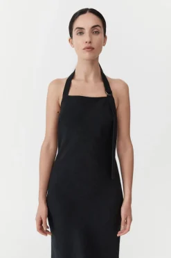 Dresses*St. Agni Linen Bias Maxi Dress - Black